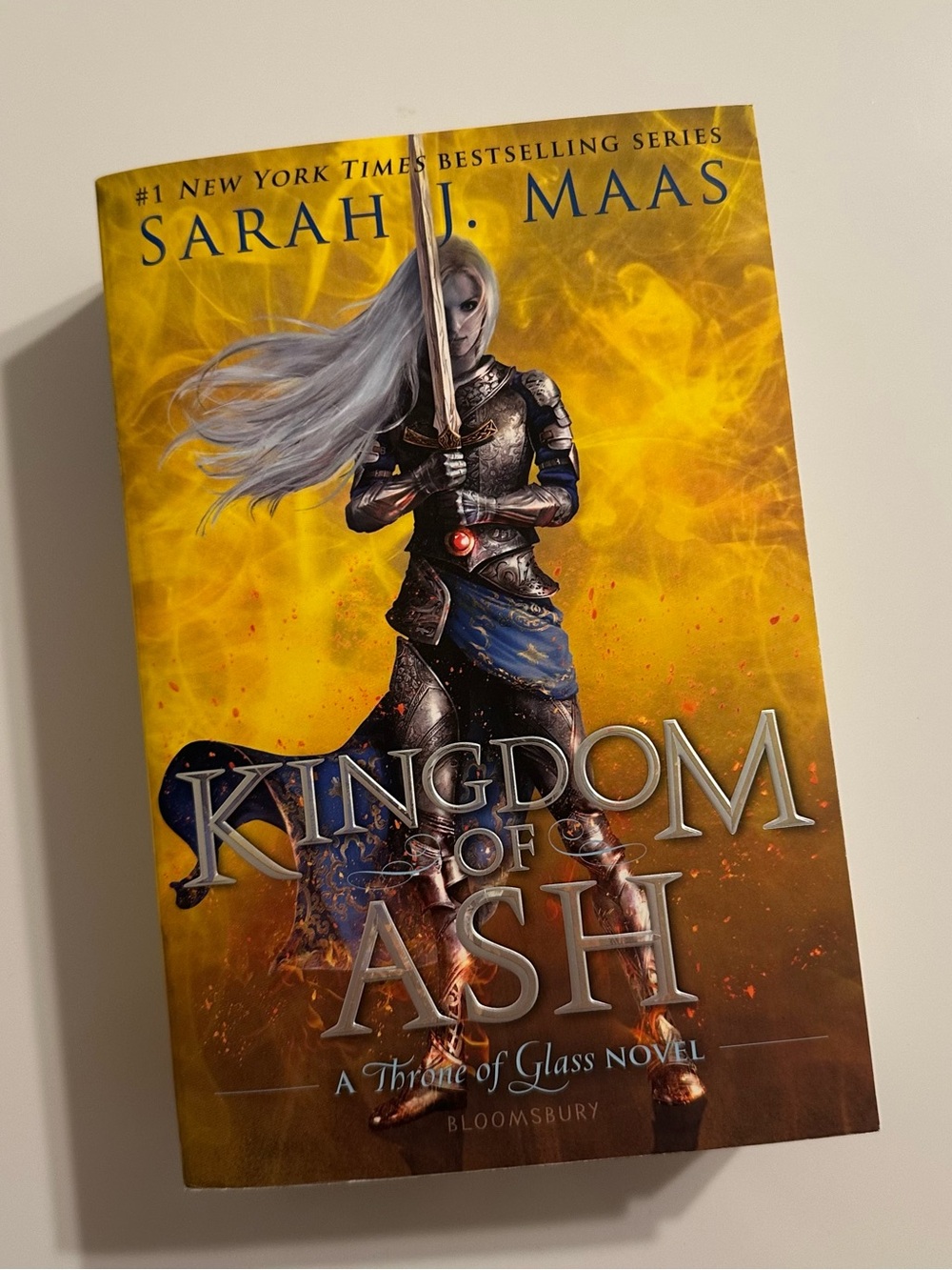 Kingdom of Ash Sarah Maas Paperback Throne Of Glass Book 7 Bloomsbury OOP Cover